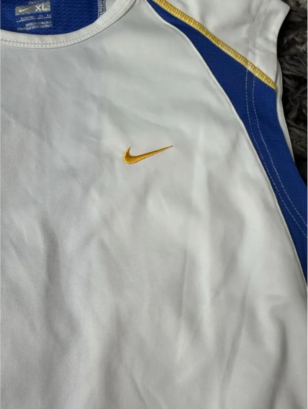 Vintage 90s Nike Tank Top Womens XL Sleeveless Shirt Dri Fit White